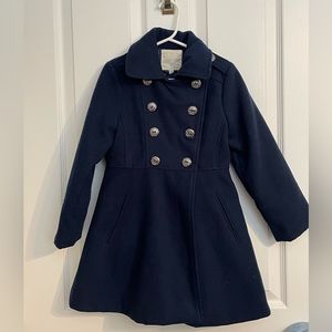 Girls Copper Key Navy pea coat